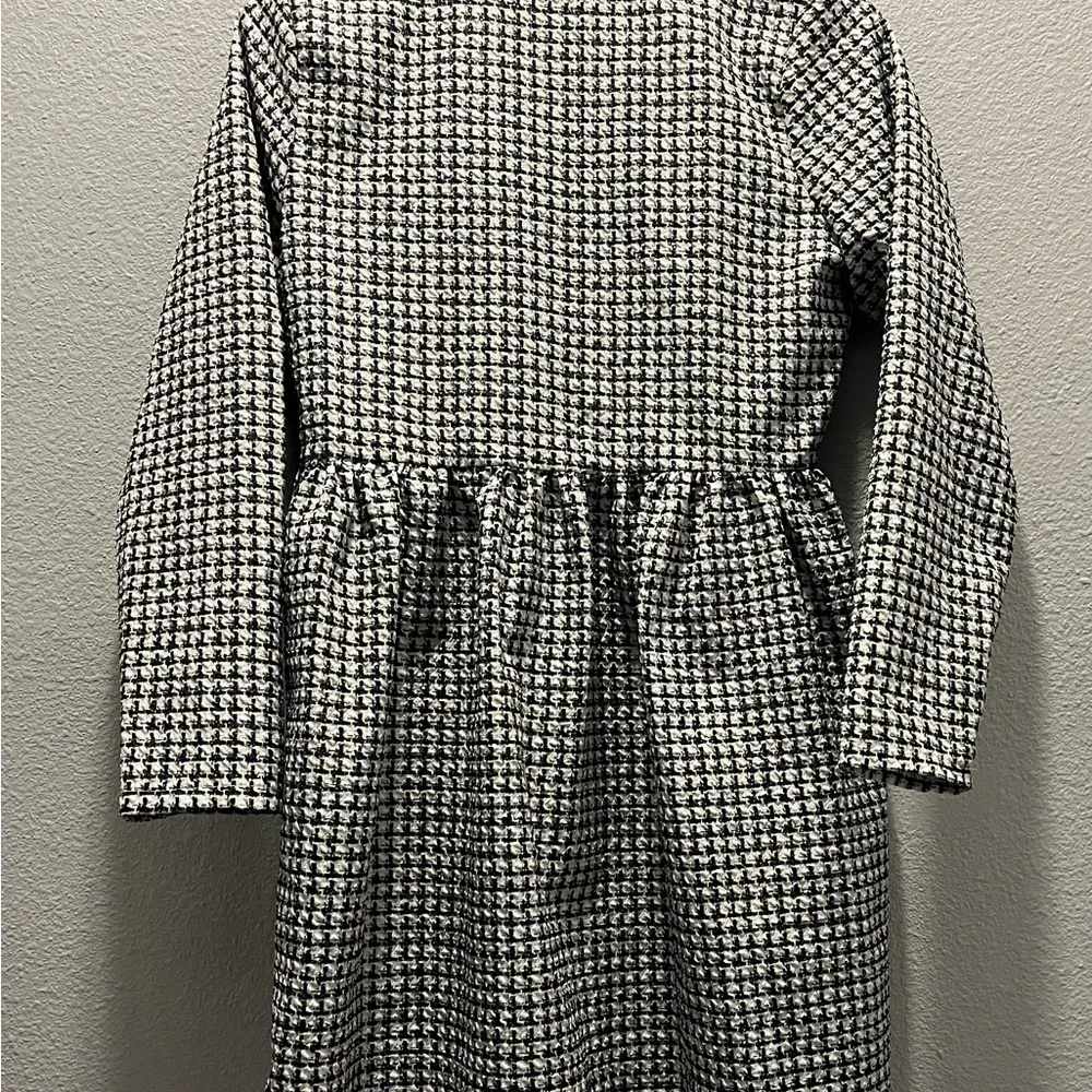 Purple Rose Girls Peter Pan Collar Houndstooth Coat‎ Button Up Size 16 Holiday